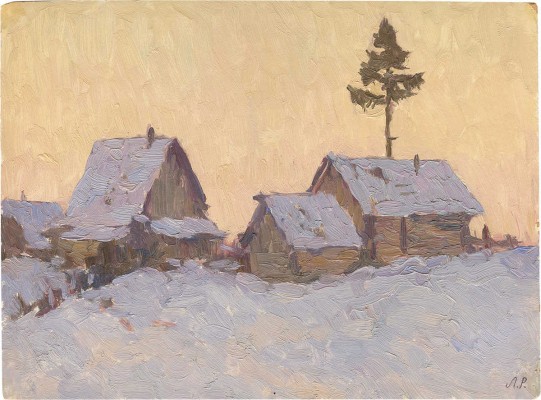 Рыбченкова Лора Борисовна. Зимний вечер в деревне. Академичка